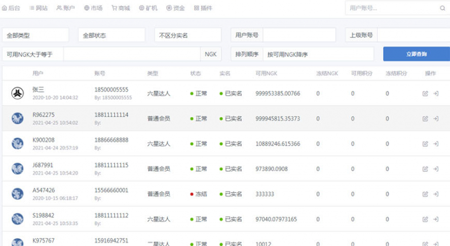 區塊鏈公鏈線上挖礦P2P交易模板截圖