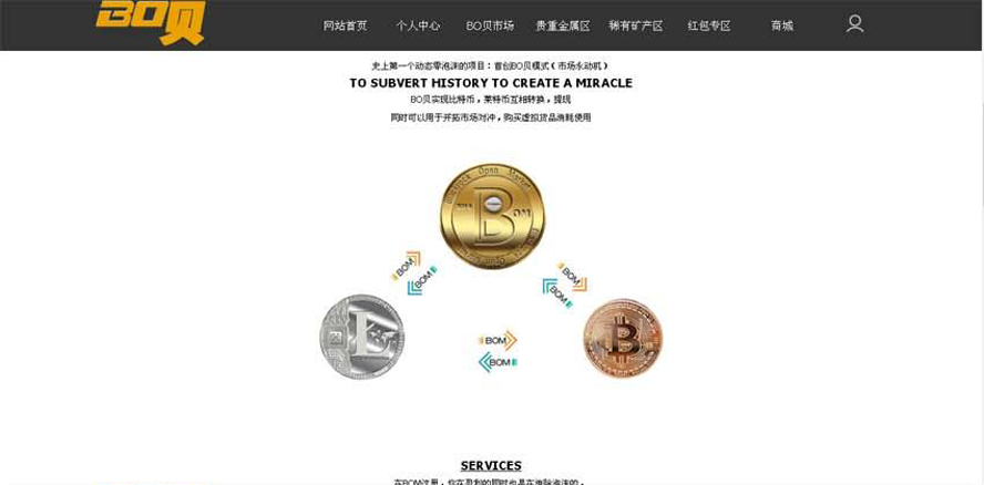 BO貝分享虛擬經濟交易平台模板截圖