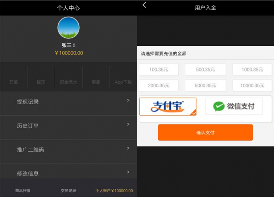 微盤二元期貨漲跌競猜模板截圖