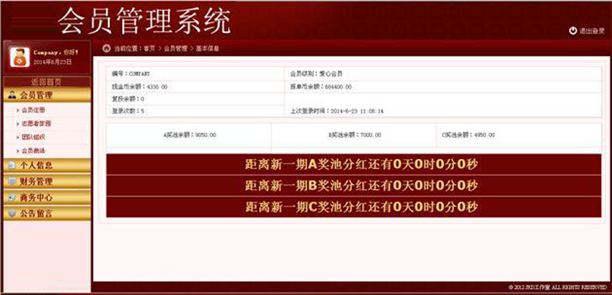 雙軌ABC獎池循環復投分紅模板截圖