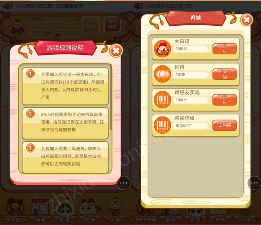大白雞手機APP養雞分紅模板截圖