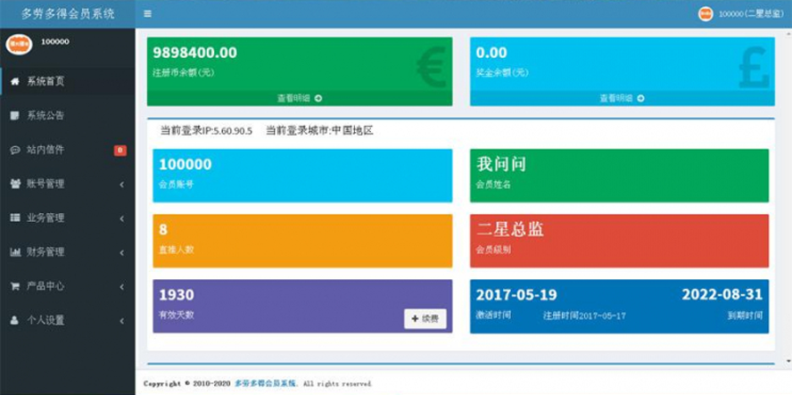 多勞多得商品銷售盤平台模板截圖
