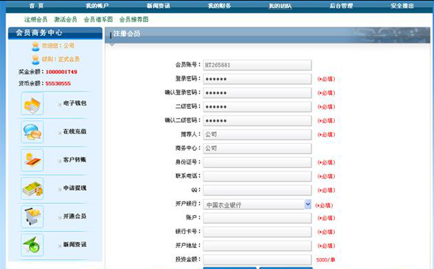 雙軌自選投資理財模板 截圖