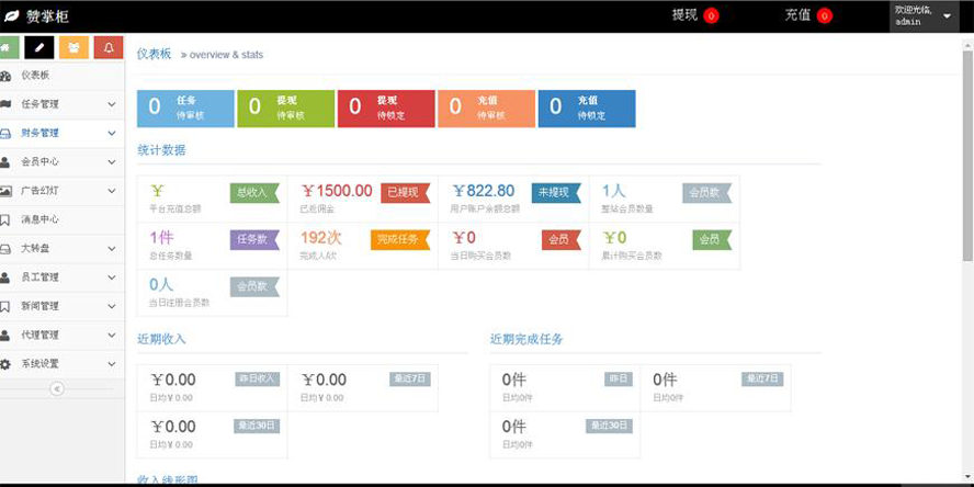 任務點讚接單分利系統模板截圖