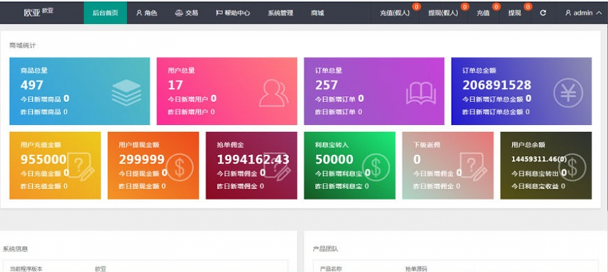 四國語言搶單任務平台返利系統模板截圖