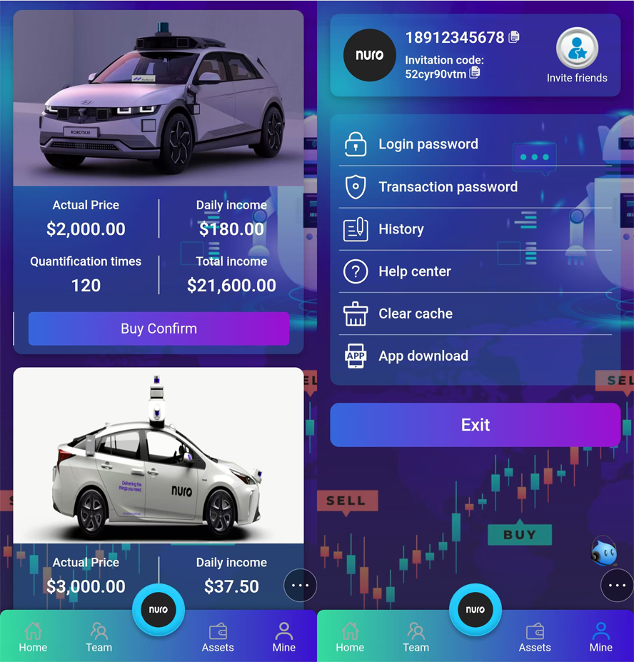 英文版智慧汽車專案投資分紅模板截圖