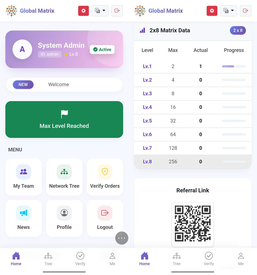 中英文繁簡三語2x8二二複製矩陣互助系統前端截圖