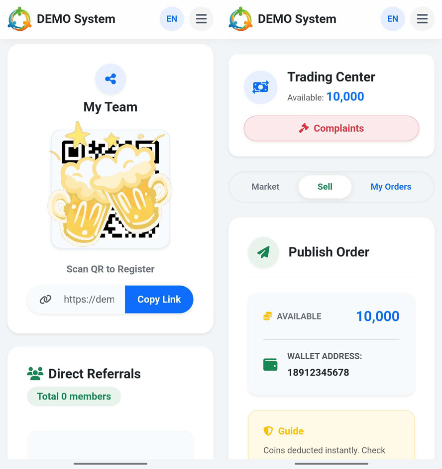 中英文繁體三語資產增值複利系統前台截图