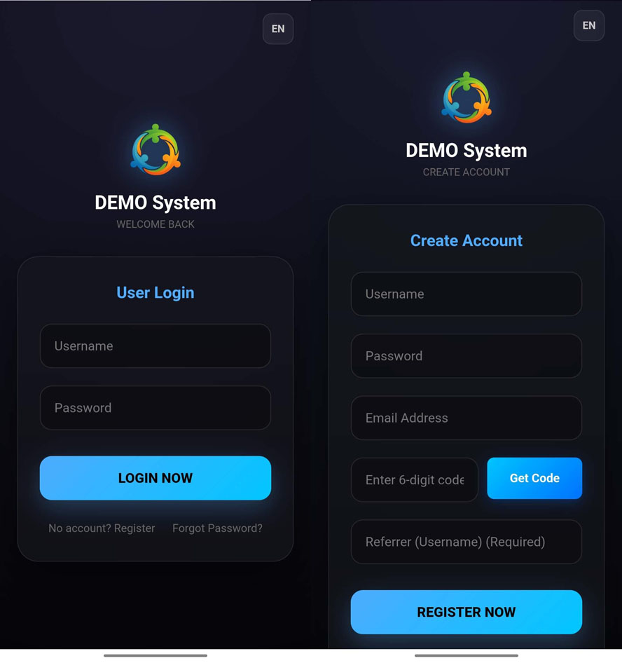 中英文繁體三語極差複利投資股利系統前台截圖