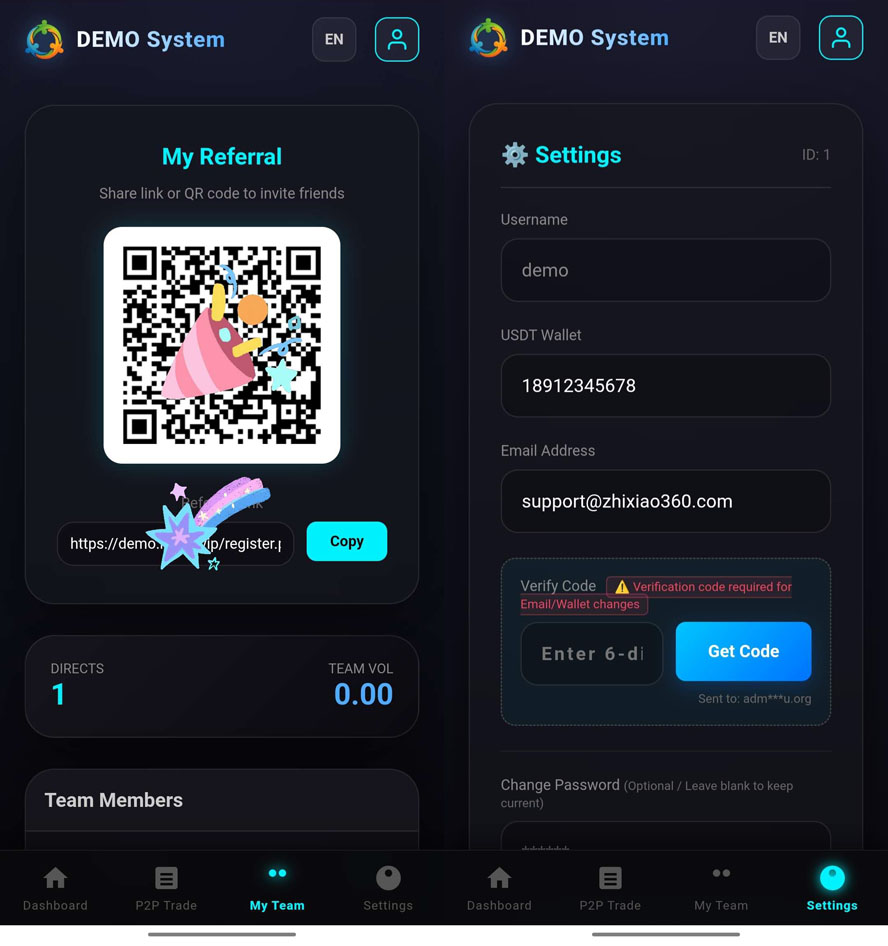 中英文繁體三語極差複利投資股利系統前台截圖