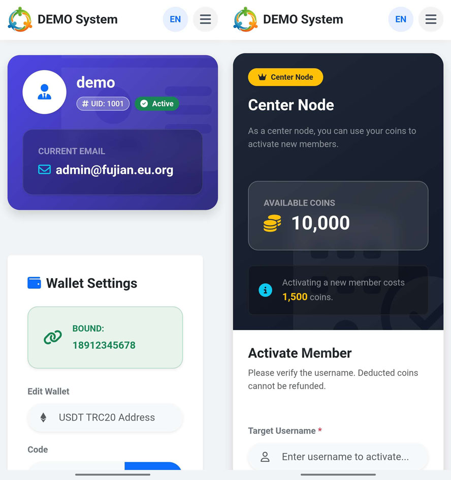 中英文繁體三語資產增值複利系統前台截图