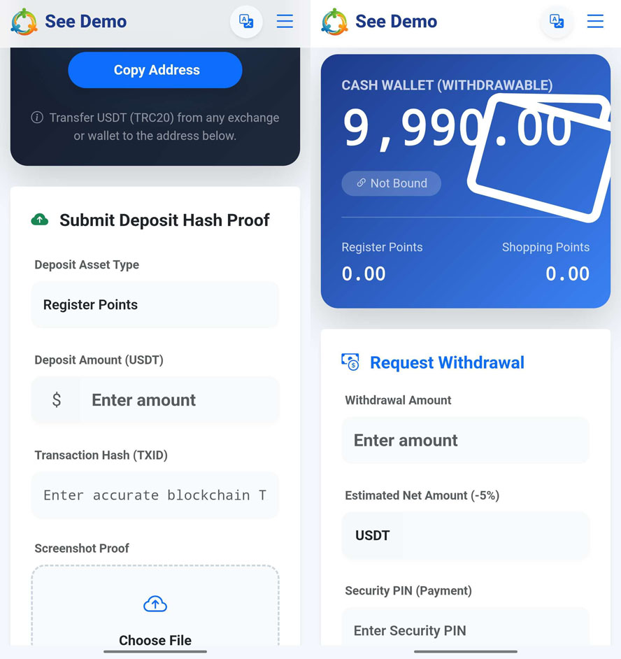 中英文繁體三語雙軌多級別帶商城與大轉盤系統前臺截圖